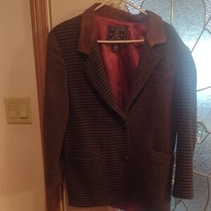 The Limited Brown Herringbone Blazer